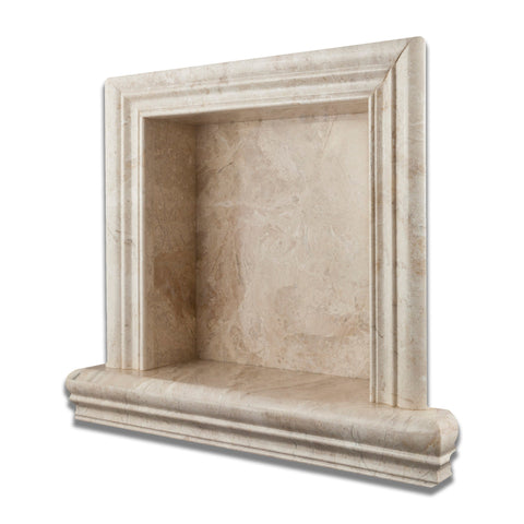 Diano Royal Marble Hand-Made Custom Shampoo Niche / Shelf - SMALL - Polished