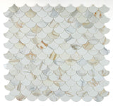 Fish Scale Calacatta Gold Polished Marble Mosaic Tile