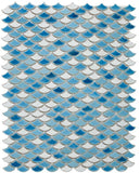 Fish Scale Lake Glossy Porcelain Mosaic Tile