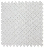 Fish Scale Thassos Polished Marble Mosaic Tile