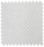 Fish Scale Thassos Polished Marble Mosaic Tile
