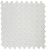 Fish Scale White Glass Glossy Glass Mosaic Tile