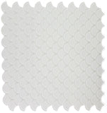 Fish Scale White Glass Glossy Glass Mosaic Tile