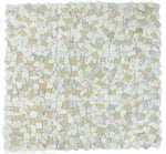 Drop Calacatta Gold Honed Rubble Mosaic Wall Tile-Mixed Mosaic-American Tile Depot