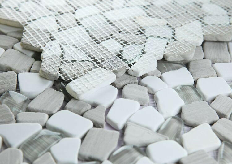 Drop Loft Rubble Mosaic Wall Tile-Mixed Mosaic-American Tile Depot