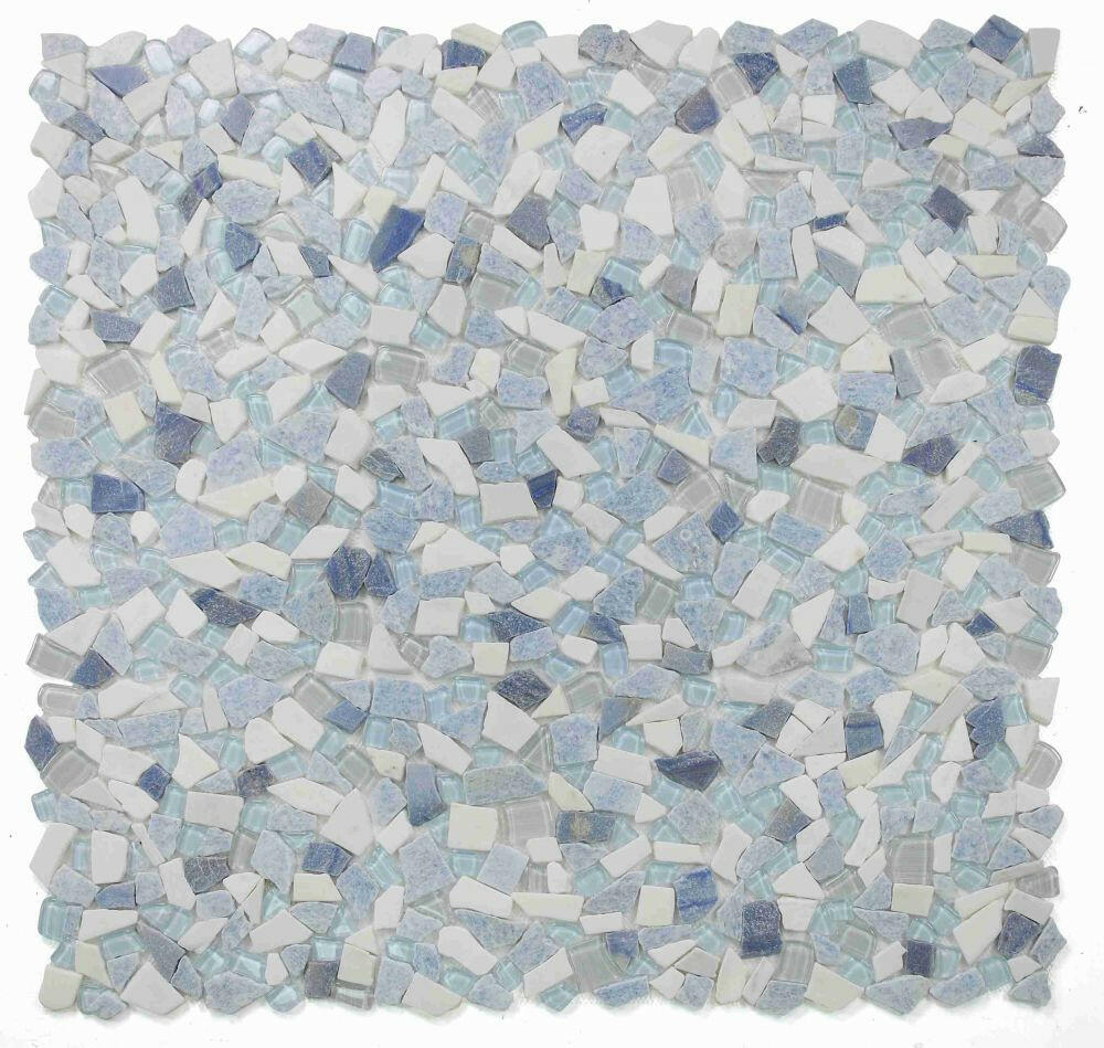 Drop Royal Sapphire Rubble Mosaic Wall Tile-Mixed Mosaic-American Tile Depot