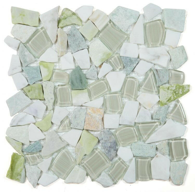 Drop Spring Rubble Mosaic Wall Tile-Mixed Mosaic-American Tile Depot