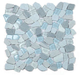 Sample of Drop Deep Ocean Rubble Mosaic Wall Tile-Sample-American Tile Depot