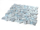 Sample of Drop Deep Ocean Rubble Mosaic Wall Tile-Sample-American Tile Depot