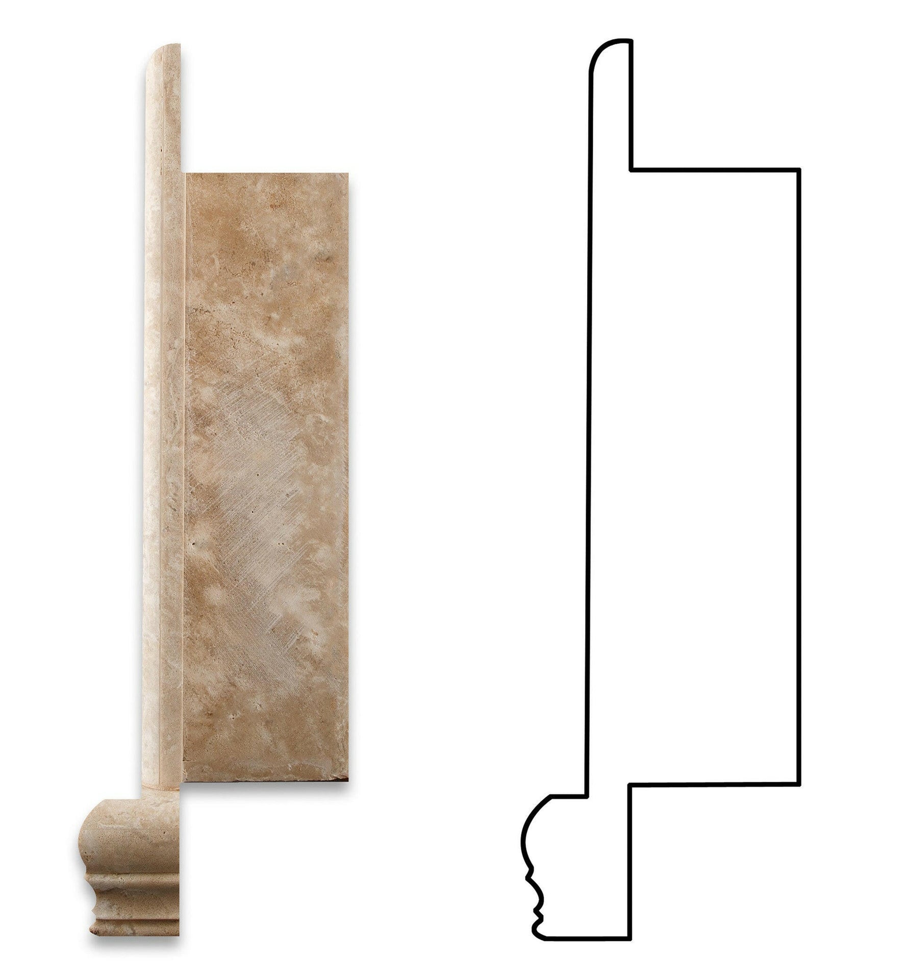 Durango Cream Travertine Hand-Made Custom Shampoo Niche / Shelf - SMALL - Honed-Accessories-American Tile Depot