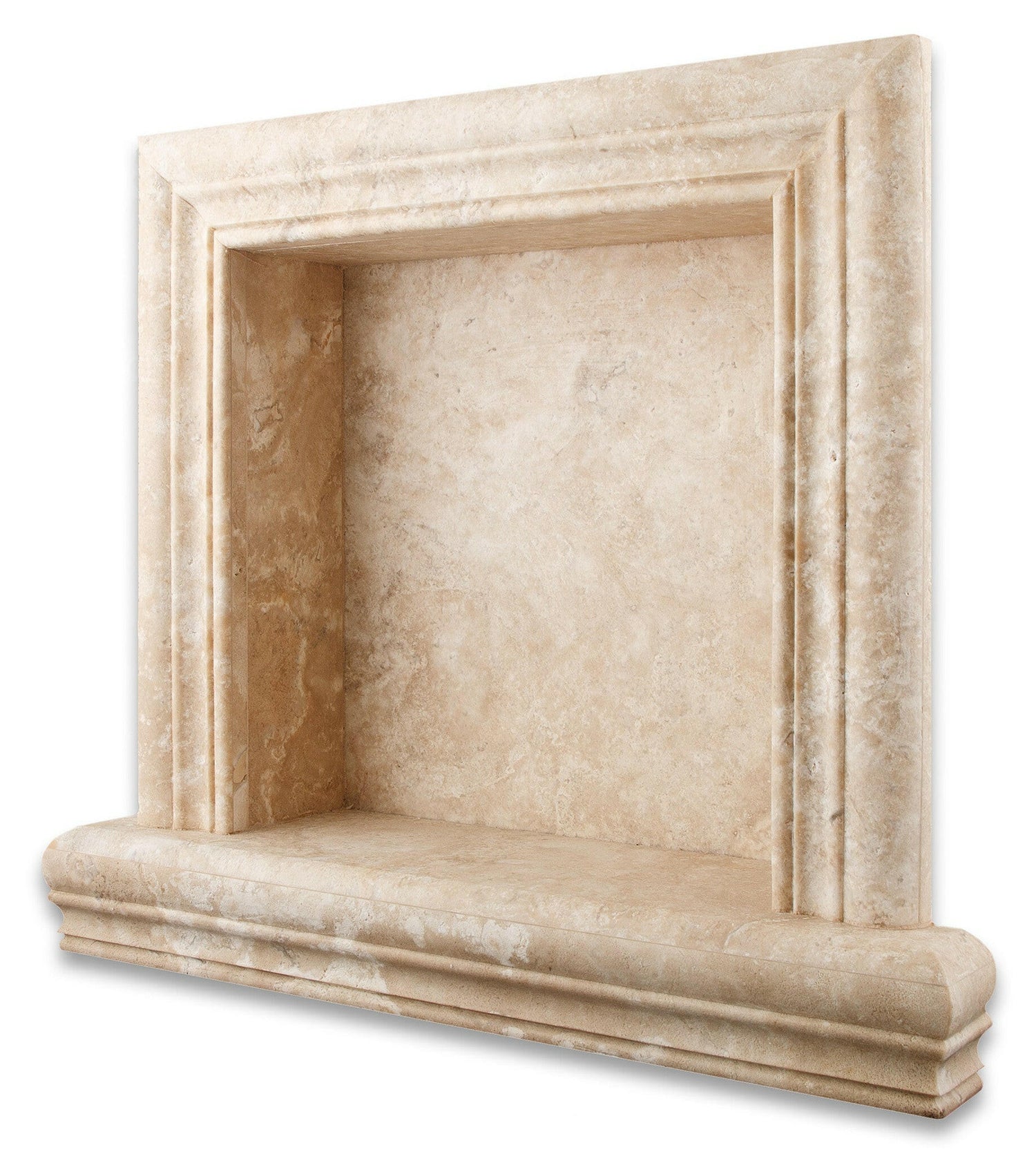 Durango Cream Travertine Hand-Made Custom Shampoo Niche / Shelf - SMALL - Honed-Accessories-American Tile Depot