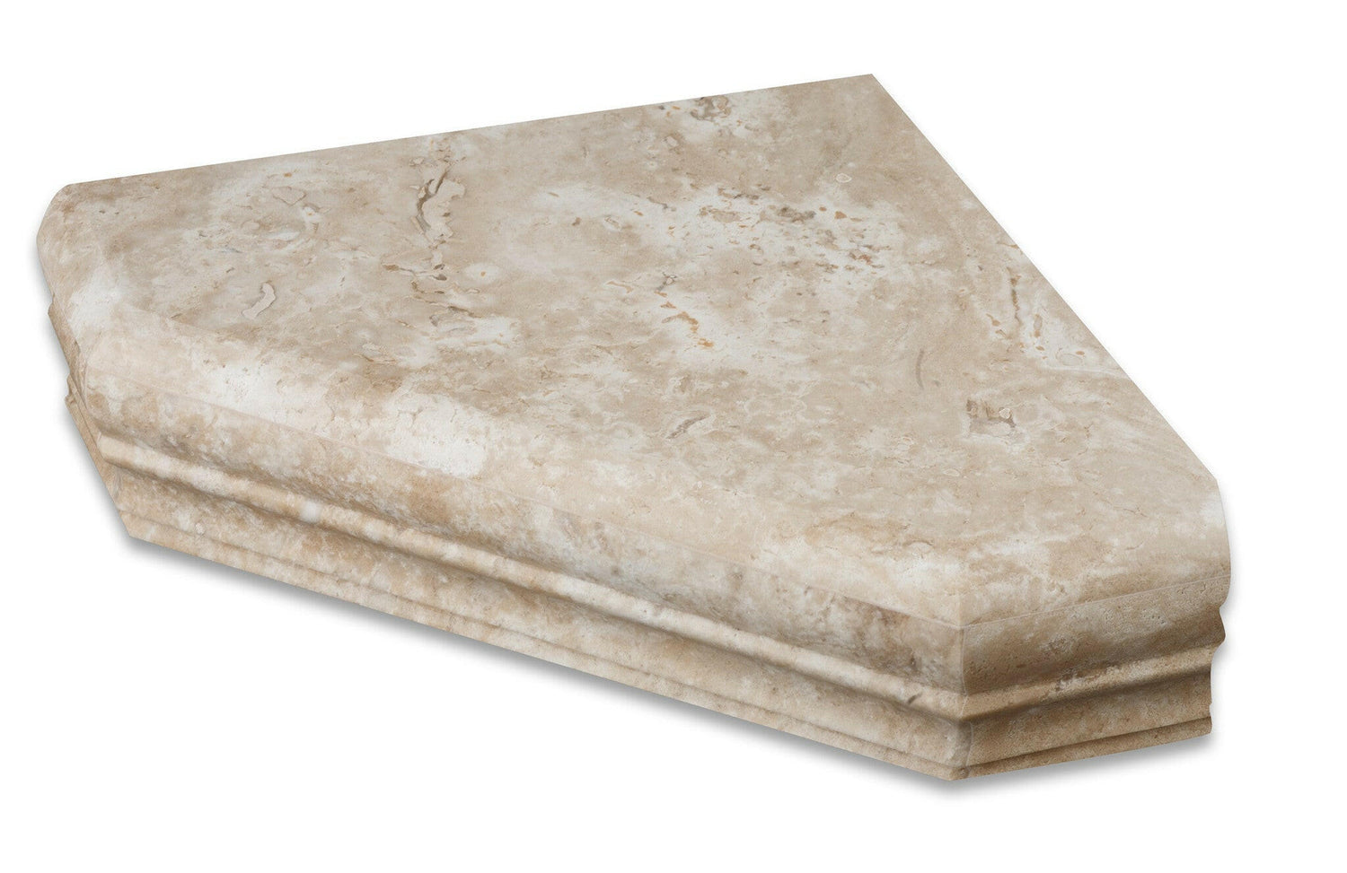 Durango Cream Travertine Hand-Made Custom Shower Corner Shelf - Honed-Accessories-American Tile Depot