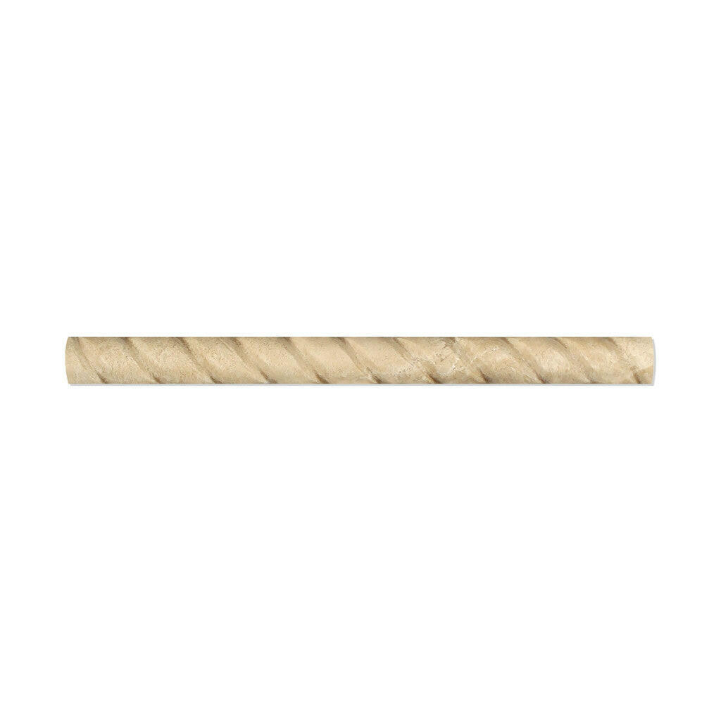 Durango Cream Travertine Honed 1 X 12 Rope Liner-Travertine Molding/Trim-American Tile Depot