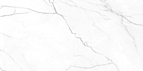 24 X 48 EC Elegance White Matte Marble Look Porcelain Tile