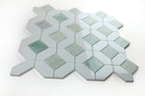 Luna Ming Green Polished Octagon Marble Mosaic Tile