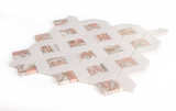 Luna Rose Polished Octagon Marble Mosaic Tile