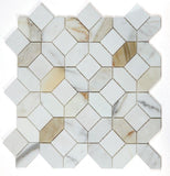 Luna Sun Polished Octagon Marble Mosaic Tile