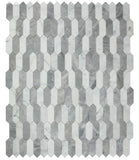 Sapphire Dusk Polished Elongated Hexagon Marble Mosaic Tile