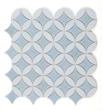 Precious Stone Embrace Crystal Ocean Polished Circular Marble Mosaic Tile