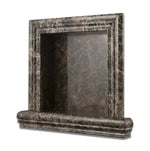 Emperador Dark Marble Hand-Made Custom Shampoo Niche / Shelf - SMALL - Polished-Accessories-American Tile Depot