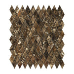 Emperador Dark Marble Polished 1" Diamond Mosaic Tile-Marble Mosaic-American Tile Depot