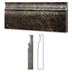 Emperador Dark Marble Polished Baseboard Trim Molding-Marble Molding/Trim-American Tile Depot