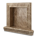 Emperador Light Marble Hand-Made Custom Shampoo Niche / Shelf - SMALL - Polished-Accessories-American Tile Depot