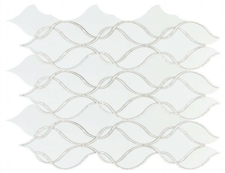 Fame Large Pearl Twirl Mosaic Wall Tile-Mixed Mosaic-American Tile Depot