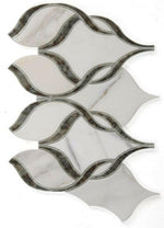 Fame Mirror Calacatta Polished Twirl Mosaic Wall Tile-Mixed Mosaic-American Tile Depot