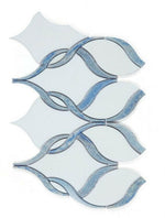 Fame Sapphire Polished Twirl Marble Mosaic Wall Tile-Marble Mosaic-American Tile Depot