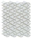 Fame Pearl Thassos Polished Twirl Mosaic Wall Tile