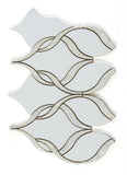 Fame Pearl Thassos Polished Twirl Mosaic Wall Tile