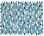 Fish Scale Lake Glossy Porcelain Mosaic Tile-Porcelain Mosaic-American Tile Depot