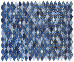 Fish Scale Royal Blue Glossy Porcelain Mosaic Tile-Porcelain Mosaic-American Tile Depot