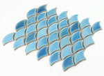 Fish Scale Sky Glossy Porcelain Mosaic Tile-Porcelain Mosaic-American Tile Depot