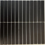 Gio Charcoal Black Matte 1" X 6" Stacked Linear Non-Slip Porcelain Mosaic Tile-Porcelain Mosaic-American Tile Depot