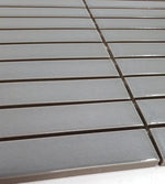 Gio Gray Glossy 1" X 6" Stacked Linear Porcelain Mosaic Tile-Porcelain Mosaic-American Tile Depot