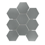 Gio Gray Matte 4" Hexagon Porcelain Mosaic Tile-Porcelain Mosaic-American Tile Depot