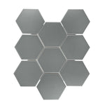 Gio Gray Matte 4" Hexagon Porcelain Mosaic Tile-Porcelain Mosaic-American Tile Depot