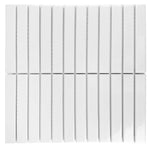 Gio White Matte 1" X 6" Stacked Linear Porcelain Mosaic Tile-Porcelain Mosaic-American Tile Depot