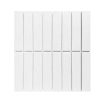 Gio White Matte 1.25" X 6" Stacked Linear Porcelain Mosaic Tile-Porcelain Mosaic-American Tile Depot