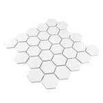 Gio White Matte 2" Hexagon Porcelain Mosaic Tile-Porcelain Mosaic-American Tile Depot