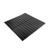 Gio Black Matte 1" X 6" Stacked Linear Porcelain Mosaic Tile