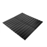 Gio Black Matte 1" X 6" Stacked Linear Porcelain Mosaic Tile