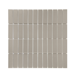 Gio Taupe Matte 1" X 3" Stacked Linear Porcelain Mosaic Tile