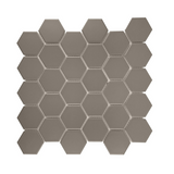 Gio Taupe Matte 2" Hexagon Porcelain Mosaic Tile