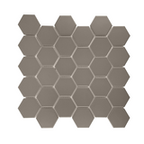 Gio Taupe Matte 2" Hexagon Porcelain Mosaic Tile