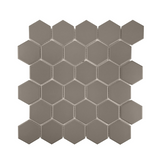 Gio Taupe Matte 2" Hexagon Porcelain Mosaic Tile