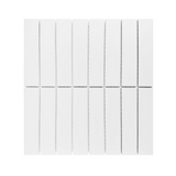 Gio White Matte 1.25" X 6" Stacked Linear Porcelain Mosaic Tile