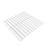 Gio White Matte 1" X 6" Stacked Linear Porcelain Mosaic Tile